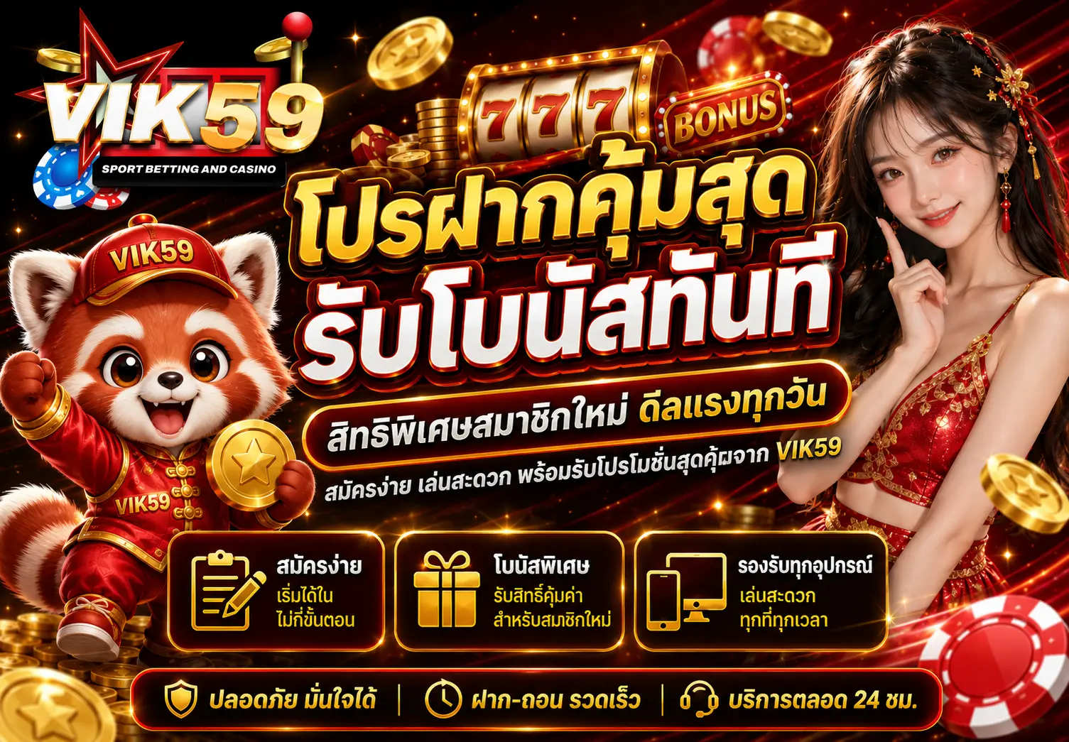 โปรโมชั่น vik59 สำหรับผู้ใช้งานที่ต้องการโปรสล็อตและคาสิโนออนไลน์